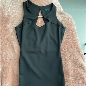 Satin Black Suit Dress